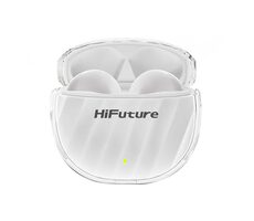 HiFuture FlyBuds 3 bílá / bezdrátová sluchátka / mikrofon / ENC / IPX5 / Bluetooth 5.3 