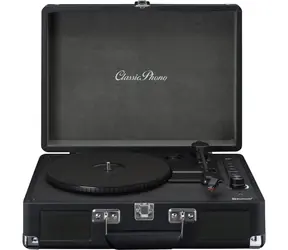 Lenco TT-115BK černá / Gramofon v kufříku / 33 & 45 & 78 RPM / BT / RCA / repro