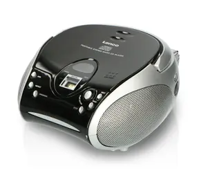 Lenco SCD-24 černo-stříbrná / Přenosný CD přehrávač / FM / 3.5mm