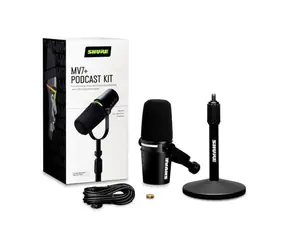 Shure MV7+-K-BNDL černá / Dynamický mikrofon / XLR / USB-C / 50 - 16000 Hz