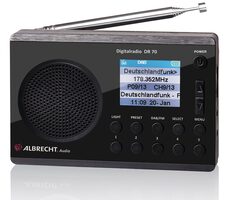 Albrecht DR 70 černá / Přenosné rádio / FM / DAB+ / svítilna