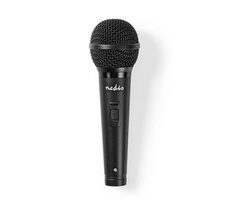 Nedis Kabelový mikrofon černá / Kardioid / dynamický / 5.00 m / 80 Hz - 13 kHz / 600 Ohm / -72 dB / Vypínač