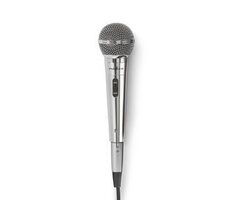 Nedis Kabelový mikrofon stříbrná / Kardioid / dynamický / 5.00 m / 80 Hz - 13 kHz / 600 Ohm / -72 dB / Vypínač / Kov 