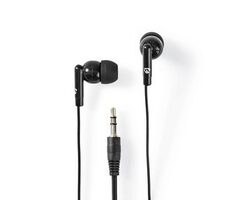Nedis HPWD1000BK černá / sluchátka s mikrofonem / 3.5mm jack / 1.2m / ovládání hlasitosti 