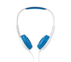Nedis HPWD4200BU bílo-modrá / Sluchátka s mikrofonem / 3.5 mm / 1.20 m / 82 dB 