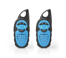 Nedis Walkie-Talkie Set modrá / 2x vysílačka / 2 sluchátka / 3 kanály / Až 3 km / PTT / Až 3 hodiny 