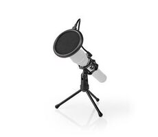 Nedis Mikrofon Stand / Základna nožiček / Průměr držáku: Méně než 40 mm mm / ABS / Kov / černá