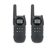 Nedis Walkie-Talkie Set černá / 2x vysílačka / 2 sluchátka / Až 10 km / 8 kanálů / PTT / VOX 
