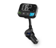 Nedis FM transmitter do auta / Husí krk / Hands free volání / 2 " / Černo-bílý displej / Bluetooth® / PD 20 W 