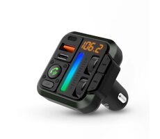 Nedis FM transmitter do auta / Pevný / Hands free volání / 1 " / Jantarová obrazovka / Bluetooth® / PD 18 W 