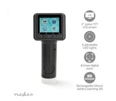 Nedis Microscope Camera černá / Ruční digitální mikroskop / 1080P / 48MP / 2" barevný TFT LCD 