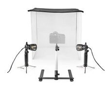 Nedis Přenosné Foto Studio černá / 400 lm / Skládací / Včetně pozadí / Včetně přepravní tašky 