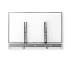 Nedis držák Soundbaru černá / Kompatibilní s: Univerzální / Připojený k TV / 10 kg / Nastavení hloubky / Ocel 