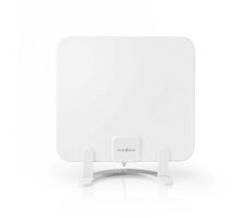 Nedis Pokojová anténa bílá / Aktivní / FM / UHF / VHF / Rozsah příjmu: 0-25 km / LTE700 / Zesílení: 30 dB / ABS