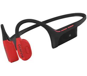 Suunto Wing červená / Sluchátka s kostním vedením / mikrofon / IP67 / Bluetooth 5.2 / nabíjecí dock
