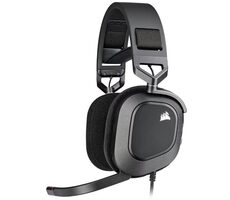 Headset Corsair HS80 RGB černá / Herní sluchátka s mikrofonem / USB / kabel 1.8m