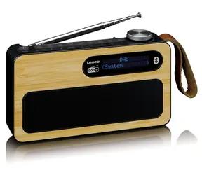 Lenco PDR-040 Bambus / Přenosné rádio / FM / DAB+ / BT 5.0 / 3W / 2000mAh