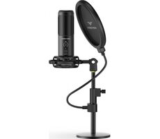 PREYON Buzzard Scream černá / Stolní mikrofon s ramenem / kardiodní / RGB / USB-C