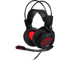 Rozbaleno - MSI DS502 Gaming černo-červená / Herní headset / náhlavní / 7.1 / mikrofon / USB / 2m  / rozbaleno