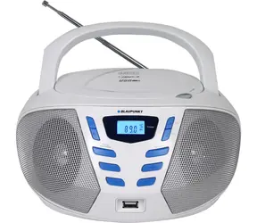 BLAUPUNKT BB7WH bílá / přenosné rádio / CD / USB / AUX / LCD displej 