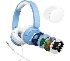 LAMAX SoundKid1 Blue / sluchátka s mikrofonem / 3.5 mm jack / kabel 1.2 m