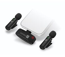 CONNECT IT CMI-1010-BK Sada 2ks bezdrátových mikrofonů ClipMic s Lightning přijímačem černá / Lightning konektor