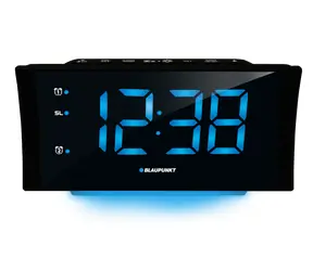 BLAUPUNKT CR80USB černá / rádio budík / LED displej / USB na nabíjení / stmívatelný displej / 20 uložených stanic 