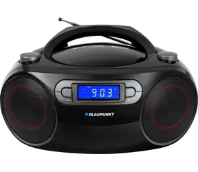 BLAUPUNKT BB18BK černá / Rádiomagnetofon / FM/CD/MP3/USB/AUX / budík / 2x 2W RMS