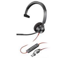 Poly Blackwire 3315 USB-C / Náhlavní souprava / mikrofon / USB-C / 3.5 mm jack