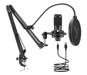 YENKEE YMC 1031 STREAMER 2.0 černá / stolní kondenzátorový mikrofon s ramenem / USB 