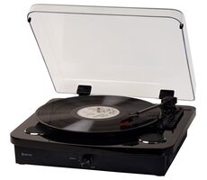 Denver VPL-230 černá / Gramofon / BT / SD / připojení k PC pomocí USB / umožňuje nahrávání LP desek do PC