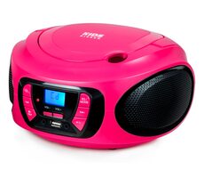 Bigben CD62RSUSBBT růžová / Přenosný CD přehrávač / MP3 / FM / BT / 4x LR14 