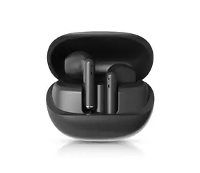 Niceboy Beans 4 černá / Bezdrátová sluchátka s mikrofonem / Bluetooth 5.4 / IPX4 / nabíjecí pouzdro 