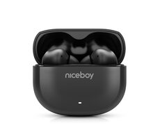 Niceboy Pins 4 černá / Bezdrátová sluchátka s mikrofonem / ANC / Bluetooth 6.0 / IPX4 / nabíjecí pouzdro 
