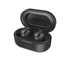 Niceboy Pods 4 černá / Bezdrátová sluchátka s mikrofonem / Bluetooth 5.0 / IPX5 / nabíjecí pouzdro 