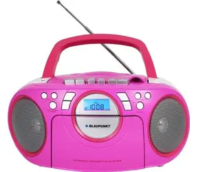 Blaupunkt BB16PK růžová / přenosné rádio / CD / USB / AUX / 3.4W