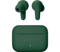 SENCOR SEP GRIM zelená / Bezdrátová sluchátka / mikrofon / Bluetooth 5.3 / ANC / dobíjecí pouzdro