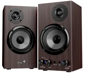 Genius SP-HF520BT hnědá / reproduktory / 20W / 2.0 / dřevěný box