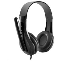 CANYON CNS-CHSC1B / lehký PC headset / kombinovaný 3.5 mm jack / kožené naušníky / černá