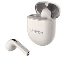 CANYON TWS-6 béžová / sluchátka s mikrofonem / BT 5.3 / pouzdro 400mAh