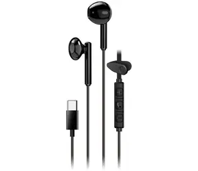 GENIUS sluchátka HS-M366 černá / s mikrofonem / USB-C / kabel 1.2 m