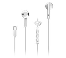 GENIUS sluchátka HS-M366 bílá / s mikrofonem / USB-C / kabel 1.2 m