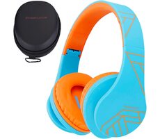 PowerLocus P2 Kids Blue/Orange / Dětská bezdrátová sluchátka s mikrofonem / Bluetooth 5.3