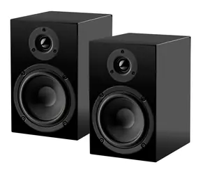 Pro-Ject Speaker Box 5 E high gloss black / 2-pásmová regálová reprosoustava / 2x 35W / pasivní