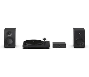 Pro-Ject Colourful Audio System E Satin Black / All-in-one Hi-Fi systém s gramofonem 