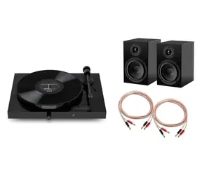 Pro-Ject JukeBox E1 HiFi Set Piano / Kompletní stereofonní audio systém s gramofonem