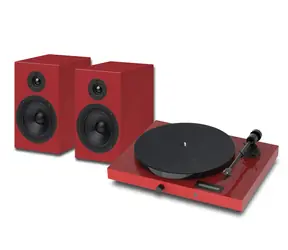 Pro-Ject JukeBox E1 HiFi Set Red / Kompletní stereofonní audio systém s gramofonem