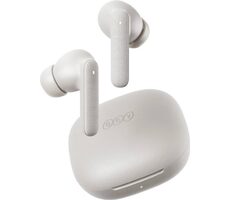 QCY Buds T43 bílá / Bezdrátová sluchátka / TWS / ANC / mikrofon / Bluetooth 5.3 / IPX4 / s dobíjecím boxem