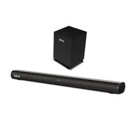 AKAI ASB 20CSW černá / Soundbar 2.1 & Subwoofer / 80W / Bluetooth / USB / HDMI / AUX 