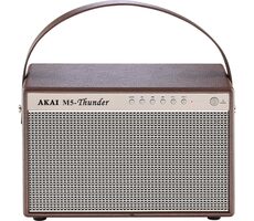 AKAI M5 THUNDER hnědá / Bezdrátový reproduktor / Bluetooth 5.0 / 18W / 2x USB / AUX 